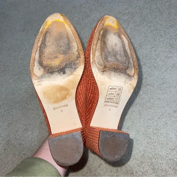 Soludos Orange Corduroy Brooke Mule Size 9 - Picture 4 of 6